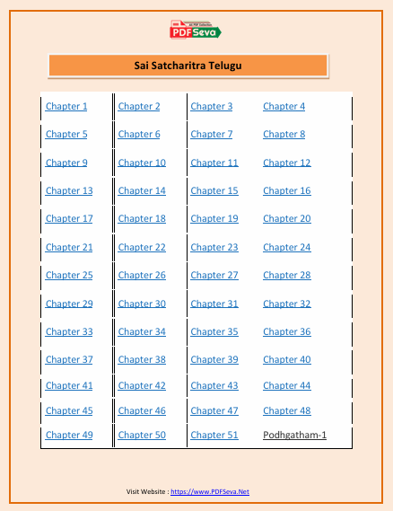 Sai Satcharitra Telugu pdf