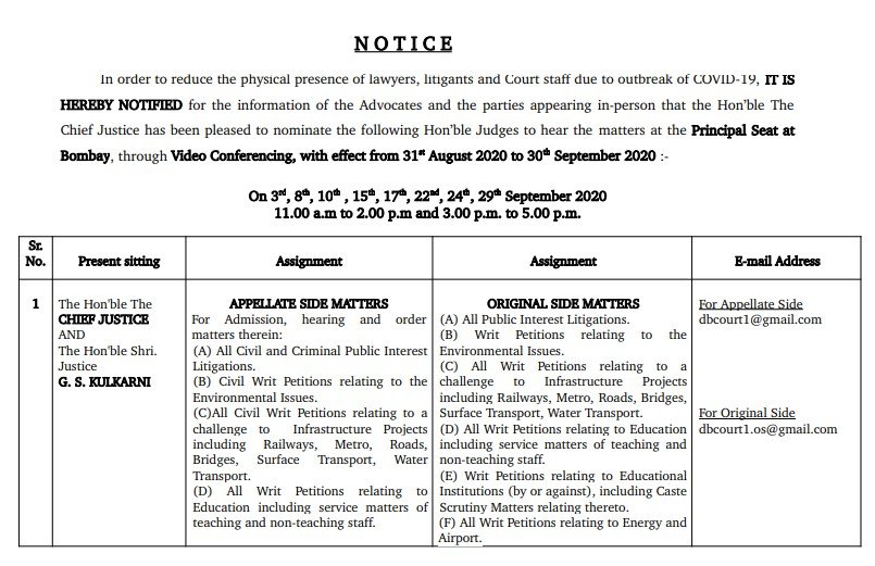 Bombay High Court Cause List pdf