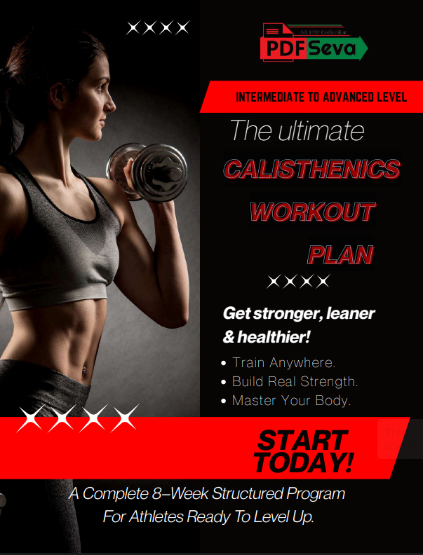 Calisthenics Workout Plan pdf free