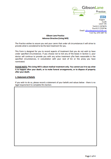 Will Template UK pdf