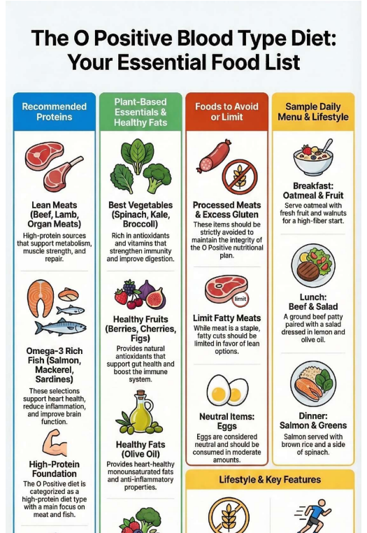 Blood Type O Positive Diet Food List pdf free