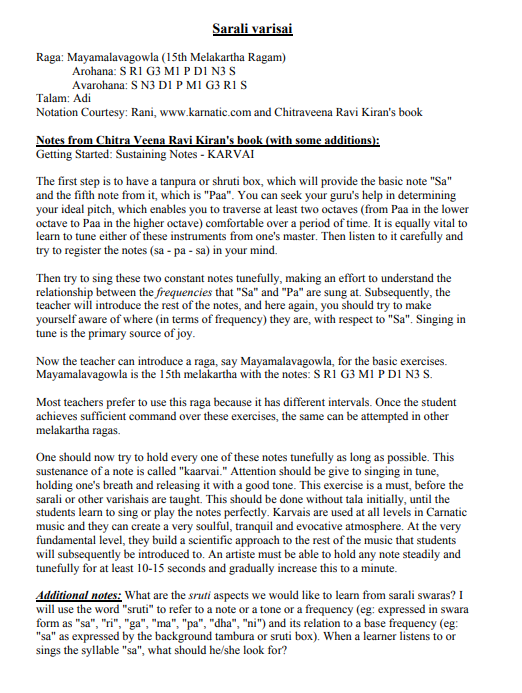 Sarali Varisai pdf free DOWNLOAD