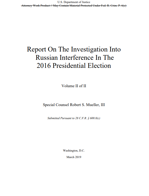 Mueller Report pdf free download
