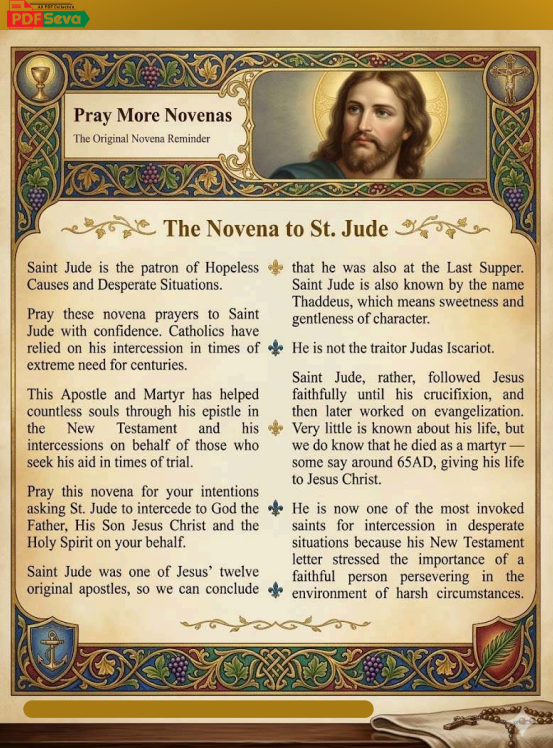ST Jude Novena Prayer 9 days pdf free download