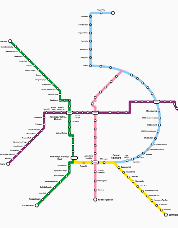 Bangalore Metro Map PDF free download