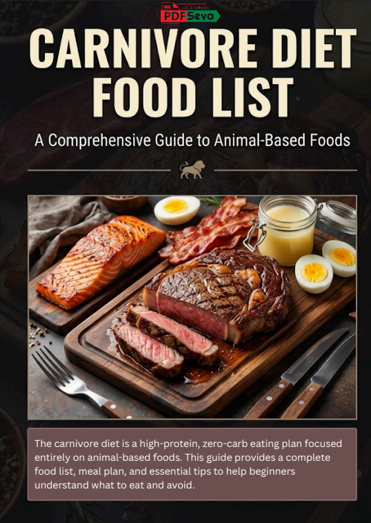 Carnivore diet food list with meat, eggs, fish, and animal-based foods for beginners