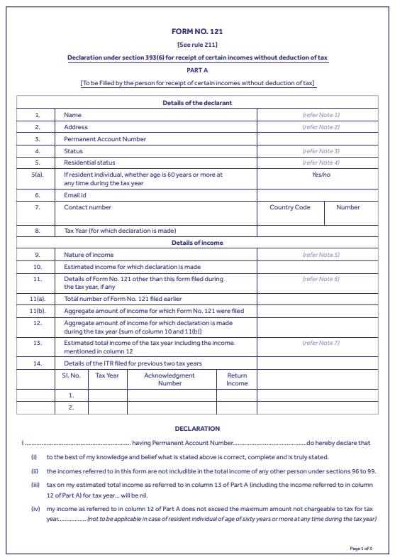 Form 121 Income Tax - All Bank pdf printable version official