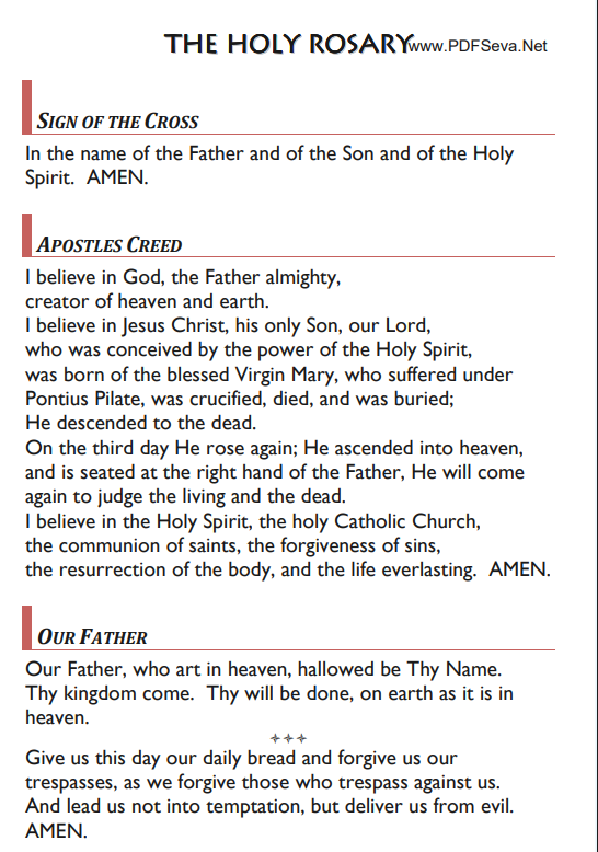 rosary booklet with litany pdf free download